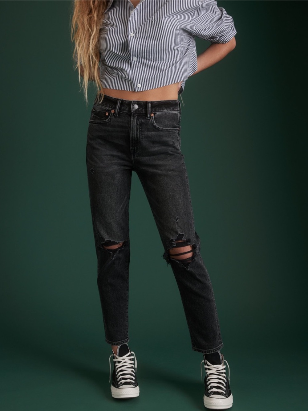 AE77 Premium Mom Jean